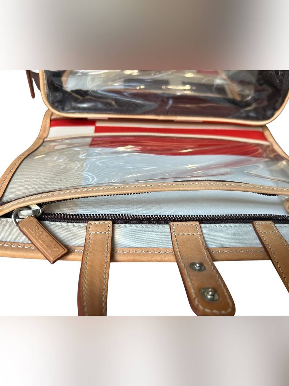 Authentic Vintage BALLY Baltista Hanging Travel Organizer Toiletry Bag PRISTINE! - Picture 7 of 12